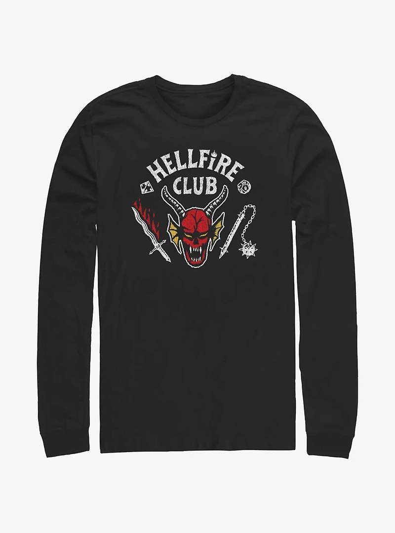 Stranger Things Hellfire Club Logo Long-Sleeve T-Shirt