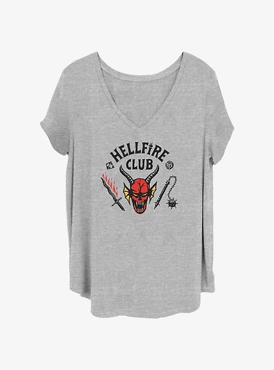 Stranger Things Hellfire Club Logo Girls T-Shirt Plus Size