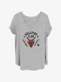 Stranger Things Hellfire Club Logo Girls T-Shirt Plus Size