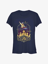 Disney Aladdin & Jasmine Flying 30th Anniversary Girls T-Shirt