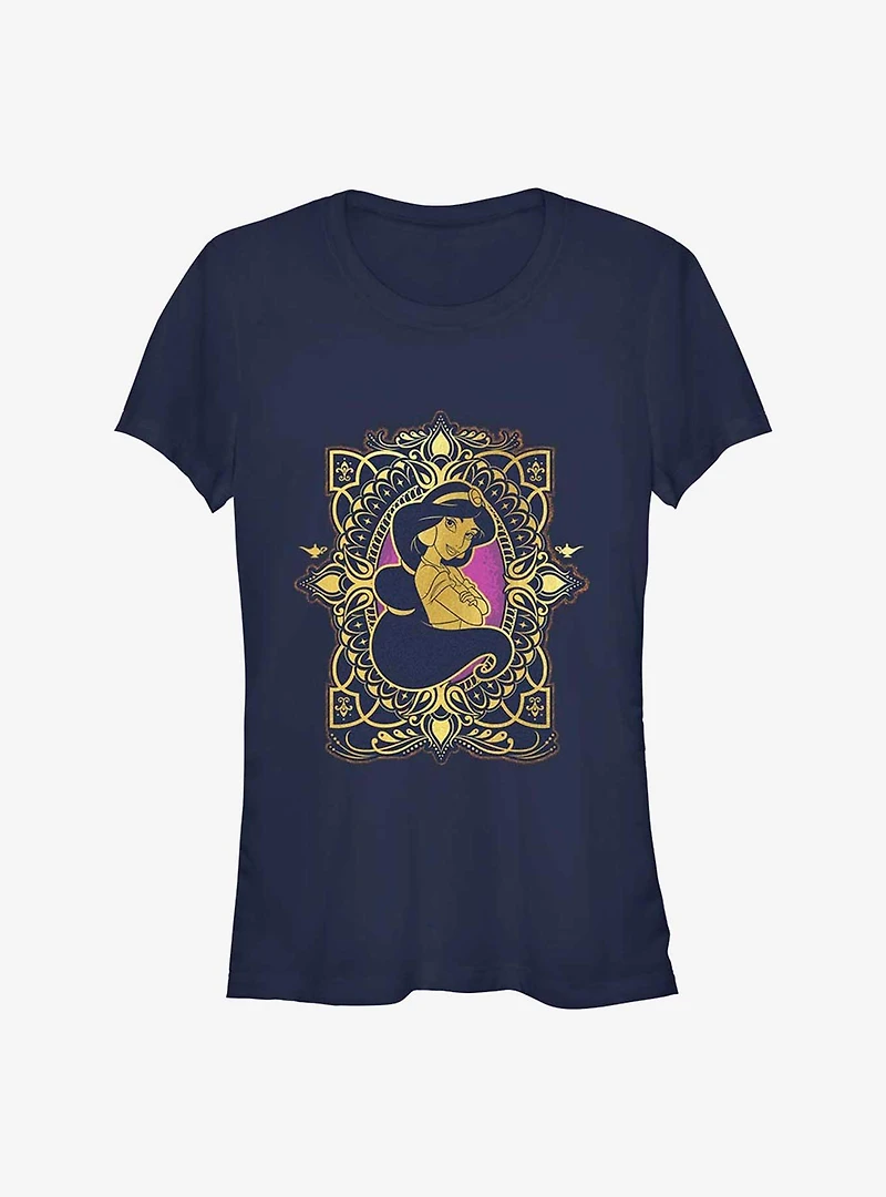 Disney Aladdin Jasmine Badge 30th Anniversary Girls T-Shirt