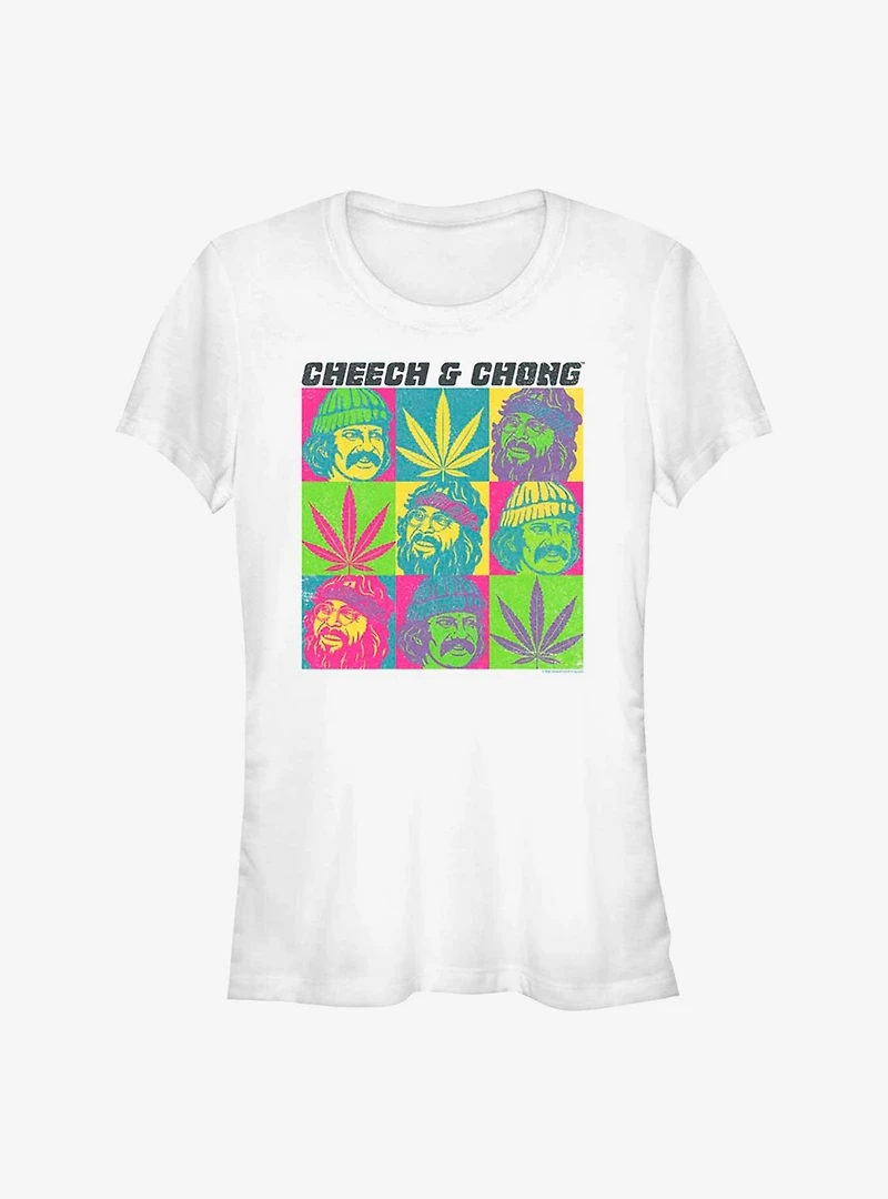 Cheech And Chong Colored Squares Boxup Girls T-Shirt