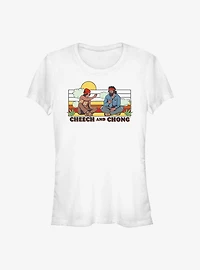 Cheech And Chong Sunset Buds Girls T-Shirt