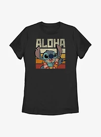 Disney Lilo And Stitch Says Aloha Womens T-Shirt