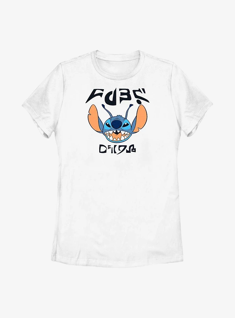 Disney Lilo And Stitch Tiger Crawl Front Womens T-Shirt
