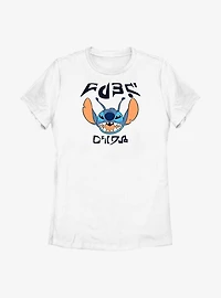 Disney Lilo And Stitch Tiger Crawl Front Womens T-Shirt