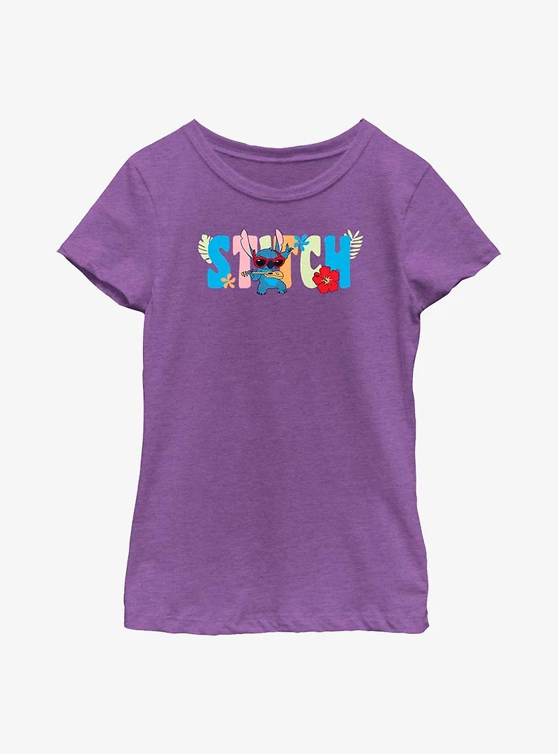 Disney Lilo And Stitch Tropic Shades Youth Girls T-Shirt