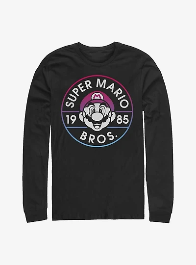 Nintendo Super Mario Bros 1985 Flashback Long Sleeve T-Shirt