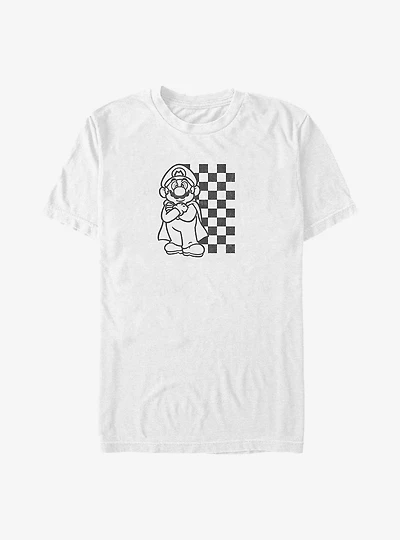 Nintendo Super Mario Checkered Caped T-Shirt