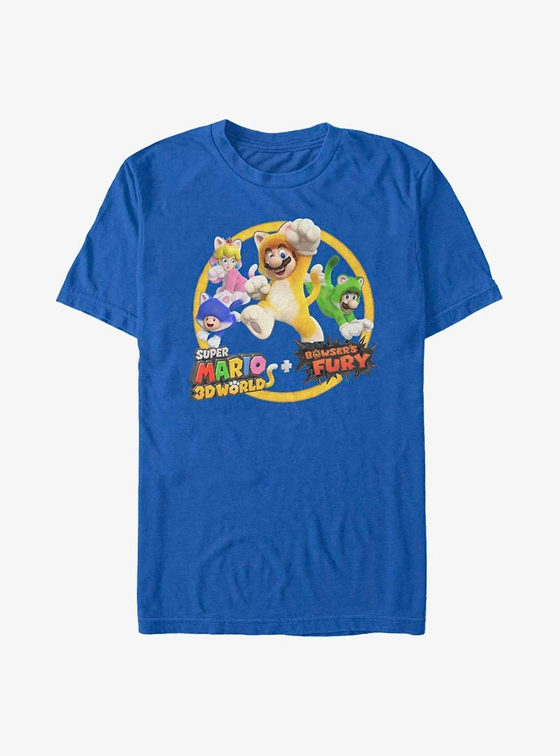 Nintendo Super Mario Cat Costume Circle T-Shirt