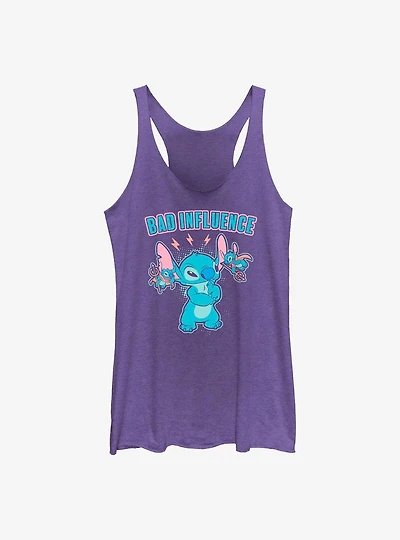 Disney Lilo & Stitch Bad Influence Girls Raw Edge Tank