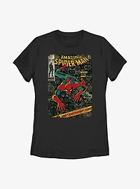 Marvel Spider-Man Comic Cover Womens T-Shirt