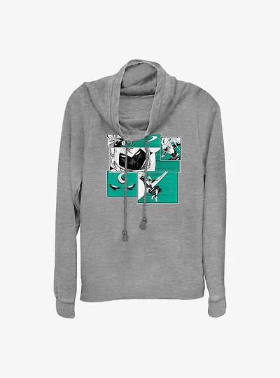 Marvel Moon Knight Panels Cowl Neck Long-Sleeve Top