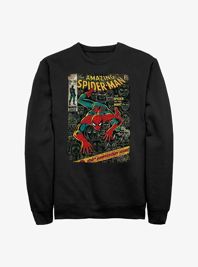Marvel Spider-Man Spidey Comic Cover Crewneck