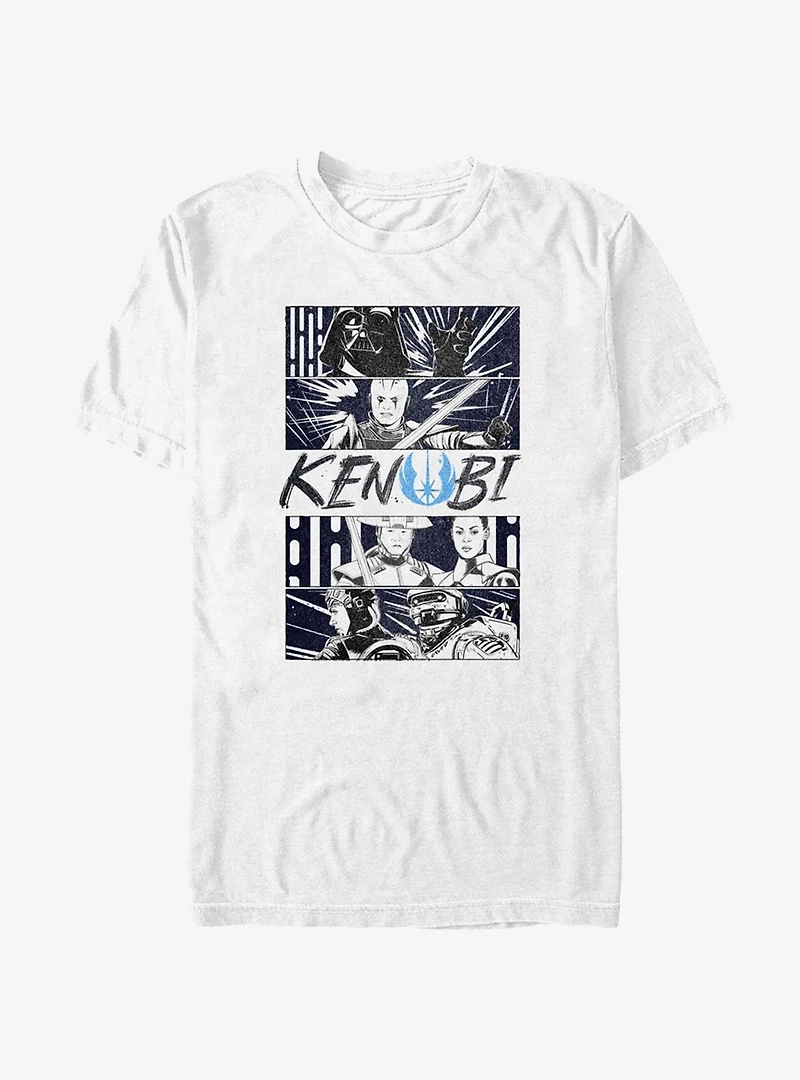 Star Wars Obi-Wan Kenobi Inquisitor Battle Panels T-Shirt