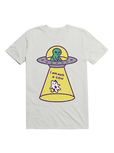 Kawaii Cat Abduction By Alien T-Shirt