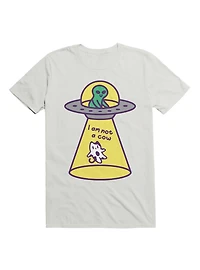 Kawaii Cat Abduction By Alien T-Shirt