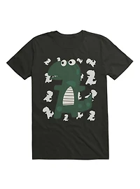 Kawaii Green Dino Kids T-Shirt