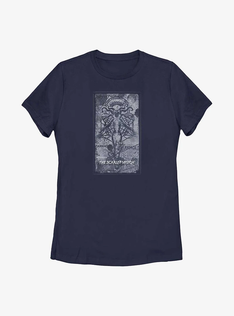 Marvel Doctor Strange The Multiverse Of Madness Scarlet Witch Darkhold Badge Womens T-Shirt