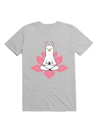 Kawaii Cute Llama Doing Yoga Llamaste Namaste Funny Meditation T-Shirt