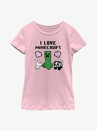 Minecraft Love Friends Youth Girls T-Shirt