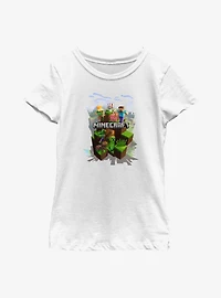 Minecraft Mine Adventure Scene Youth Girls T-Shirt