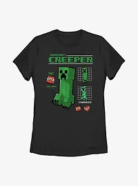 Minecraft Creeper Graph Womens T-Shirt