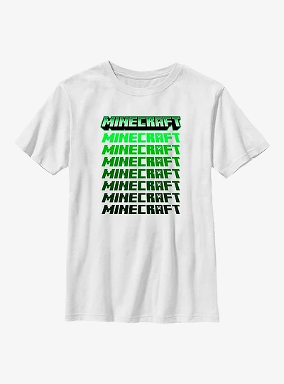 Minecraft Chrome Stacked Logo Youth T-Shirt