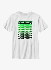 Minecraft Chrome Stacked Logo Youth T-Shirt