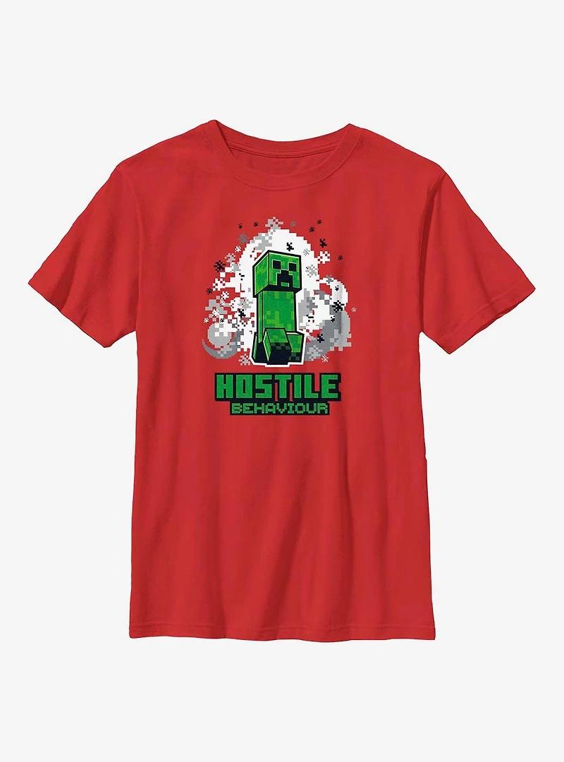 Minecraft Creeper Hostile Youth T-Shirt