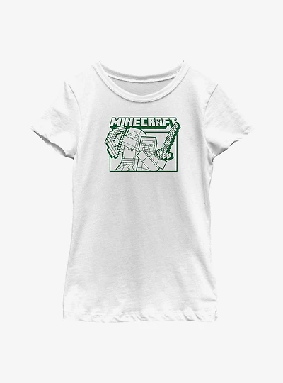 Minecraft Action Blocks Youth Girls T-Shirt