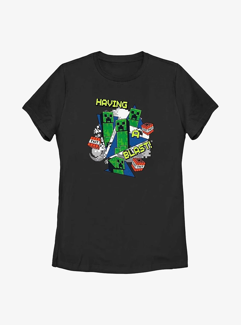 Minecraft Creeper Blast Womens T-Shirt