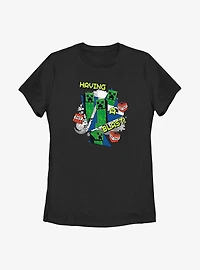 Minecraft Creeper Blast Womens T-Shirt