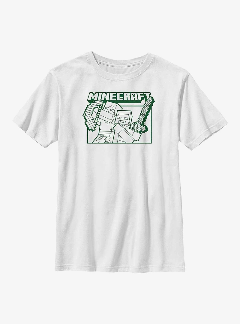 Minecraft Action Blocks Youth T-Shirt