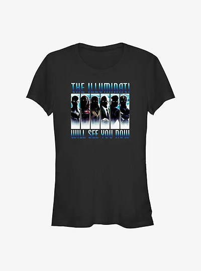Marvel Doctor Strange The Multiverse Of Madness Illuminati Panels Girl's T-Shirt