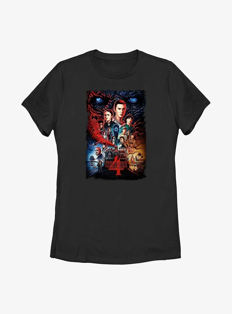 Stranger Things Poster Womens T-Shirt