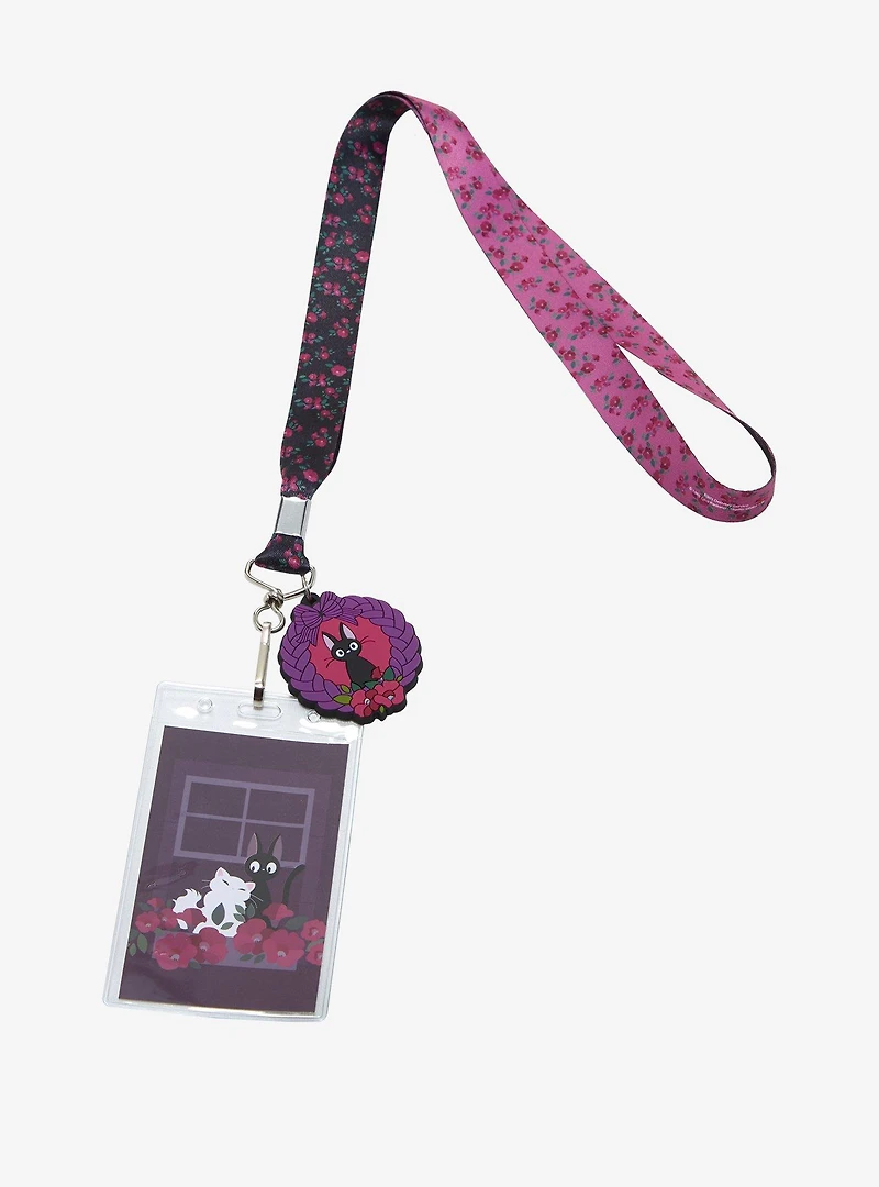 Studio Ghibli Kiki's Delivery Service Jiji Flower Lanyard