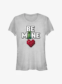 Minecraft Be Mine Girls T-Shirt