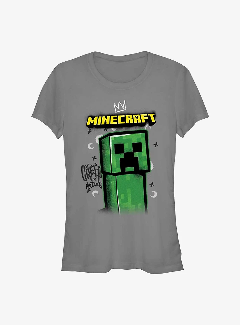 Minecraft Crowned Creeper Girls T-Shirt