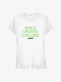 Minecraft Build Create Explore Girls T-Shirt