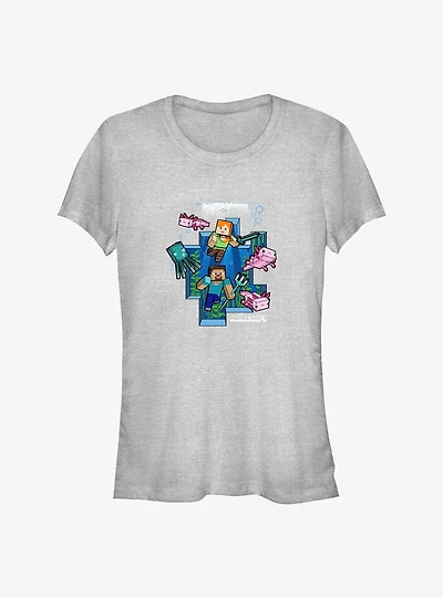 Minecraft Underwater Adventure Girls T-Shirt