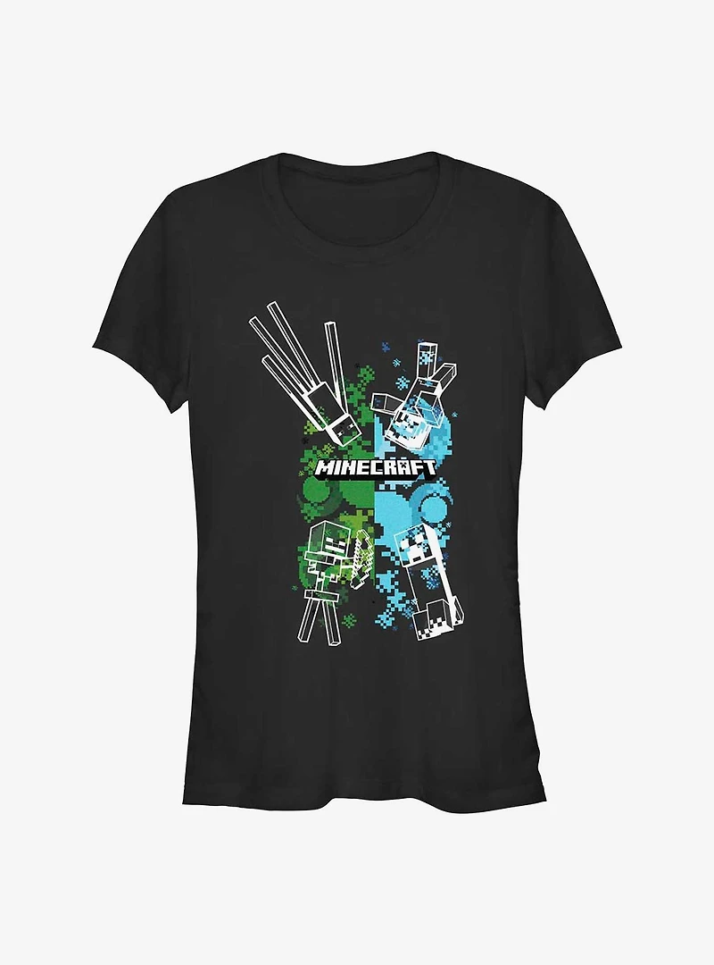 Minecraft Clash of Mobs Girls T-Shirt