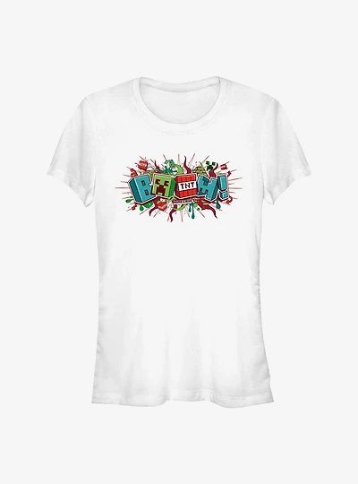 Minecraft Creeper Boom Girls T-Shirt