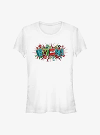 Minecraft Creeper Boom Girls T-Shirt