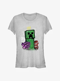 Minecraft Crowned Creeper Girls T-Shirt