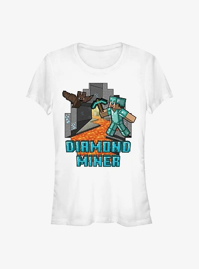 Minecraft Diamond Miner Girls T-Shirt