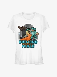 Minecraft Diamond Miner Girls T-Shirt
