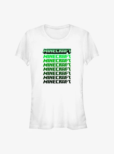 Minecraft Logo Stacked Girls T-Shirt