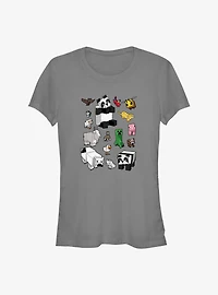 Minecraft Overworld Mobs Girls T-Shirt