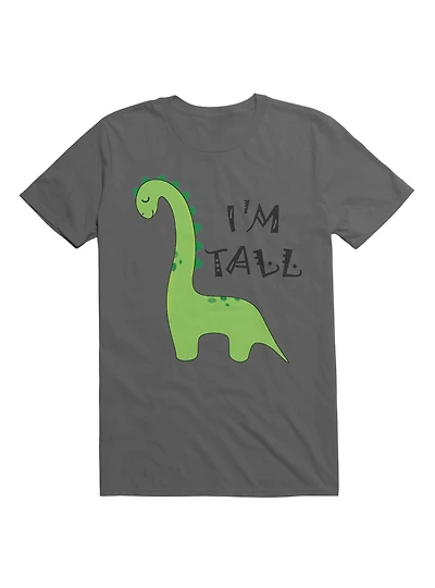 Kawaii Tall Dinosaur - I'm Mom & Dad T-Shirt